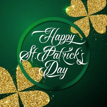 Vector illustration of happy saint Patricks day greeting poster Stock Illustration