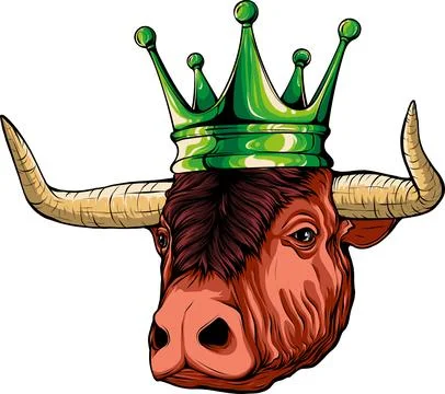 Vector illustration of head bull colored design Illustrazione stock
