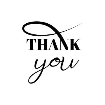 Vector illustration header thank you, design element Logo thanks Stock Illustration
