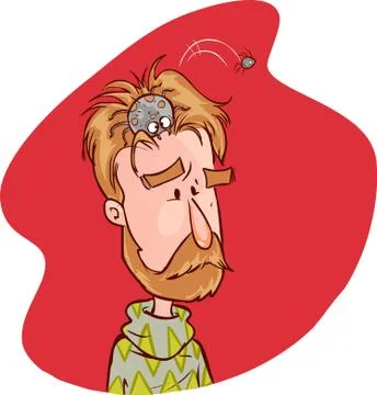 Vector illustration of a headlouse man Stock Illustration