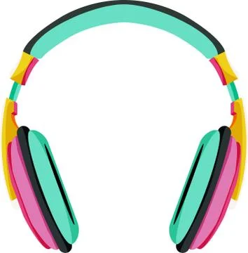 Vector illustration of  Headphone Stock Illustration