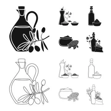 Vector illustration of healthy and vegetable icon. Set of healthy and Stock Illustration