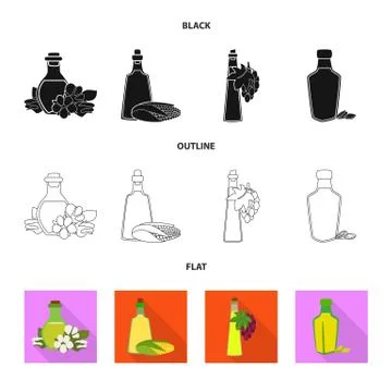 Vector illustration of healthy and vegetable icon. Set of healthy and Stock Illustration