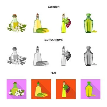 Vector illustration of healthy and vegetable logo. Set of healthy and 库存插图