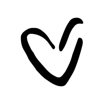 Vector illustration of a heart in a linear style. Stock Illustration