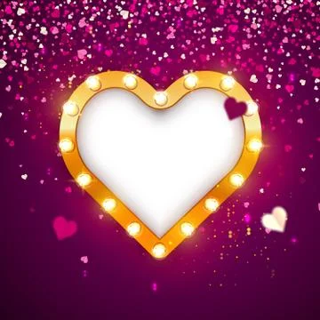 Vector illustration of a heartshaped frame Stock Illustration