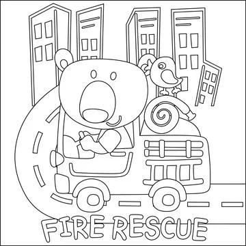 Vector illustration of heavy tool with cute little lion. 스톡 일러스트