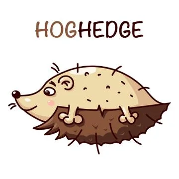 Vector illustration of hedgehog isolated on transparent background. Stock Illustration