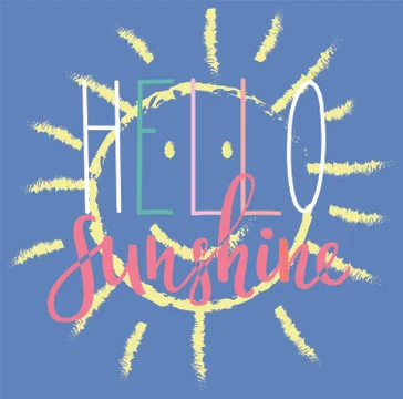 Vector illustration of hello Sunshine Stock Illustration