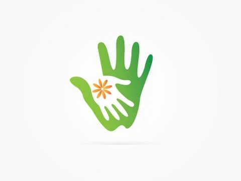 Vector Illustration Helping hands icon Stock Illustration