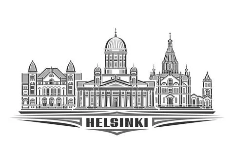 Vector illustration of Helsinki Ilustración de archivo