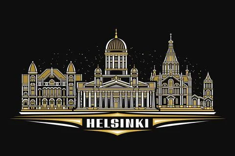 Vector illustration of Helsinki Ilustración de archivo