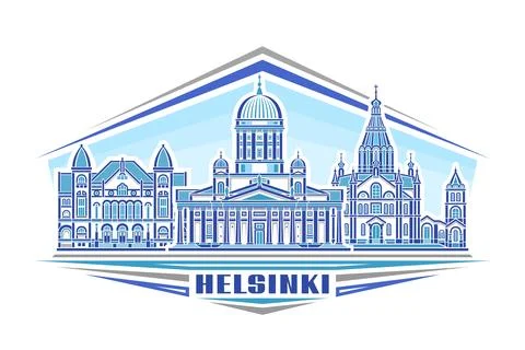 Vector illustration of Helsinki Ilustración de archivo