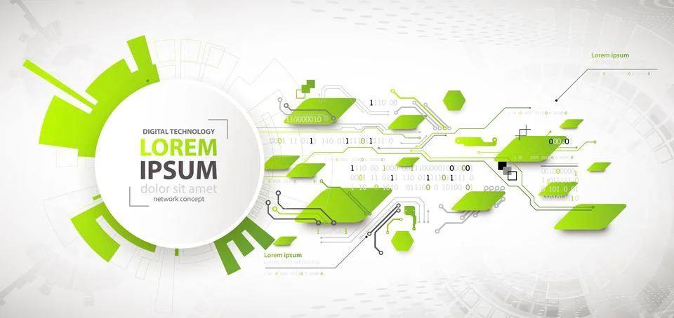 Vector illustration, Hi-tech digital technology and engineering theme Illustrazione stock