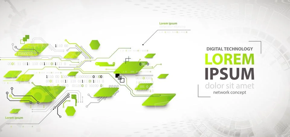 Vector illustration, Hi-tech digital technology and engineering theme 스톡 일러스트