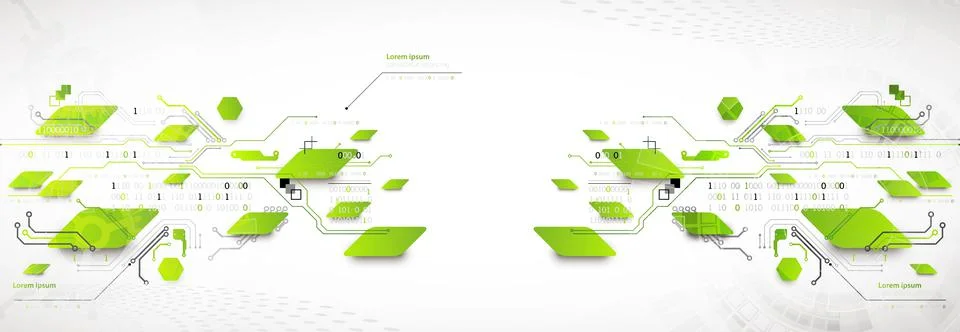 Vector illustration, Hi-tech digital technology and engineering theme Stock Illustration