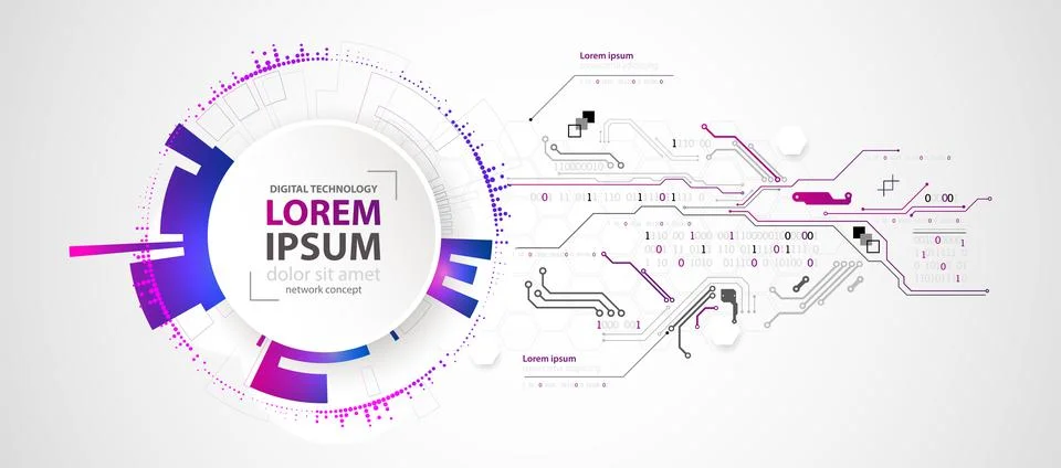 Vector illustration, Hi-tech digital technology and engineering theme Stock Illustration