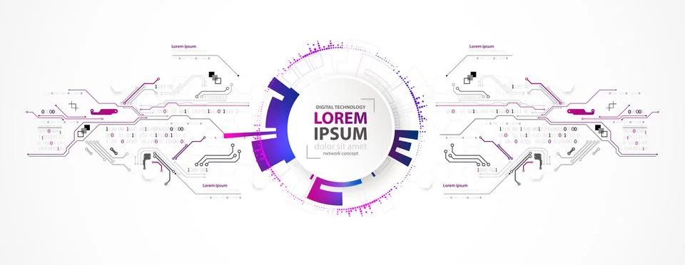 Vector illustration, Hi-tech digital technology and engineering theme Stock Illustration