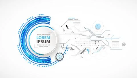 Vector illustration, Hi-tech digital technology and engineering theme Stock Illustration