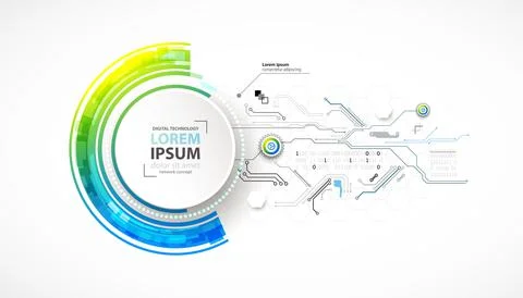 Vector illustration, Hi-tech digital technology and engineering theme 스톡 일러스트