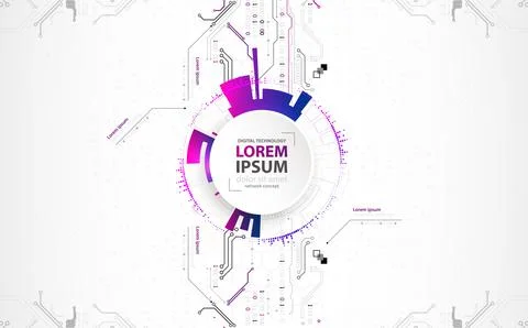 Vector illustration, Hi-tech digital technology and engineering theme Stock Illustration