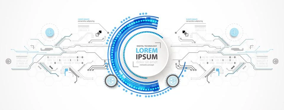 Vector illustration, Hi-tech digital technology and engineering theme Stock Illustration