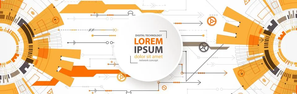Vector illustration, Hi-tech digital technology and engineering theme Stock Illustration