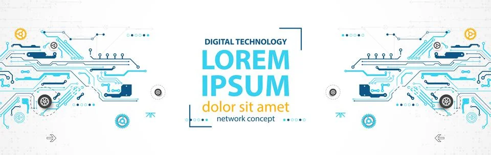 Vector illustration, Hi-tech digital technology and engineering theme 스톡 일러스트