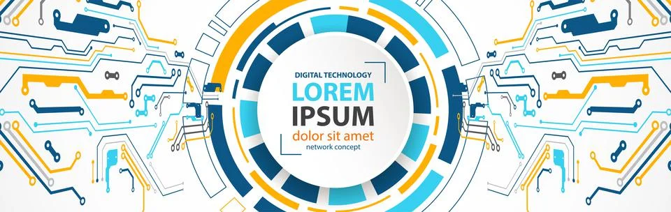 Vector illustration, Hi-tech digital technology and engineering theme Illustrazione stock