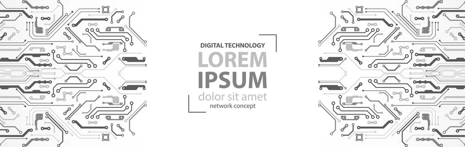 Vector illustration, Hi-tech digital technology and engineering theme Illustrazione stock