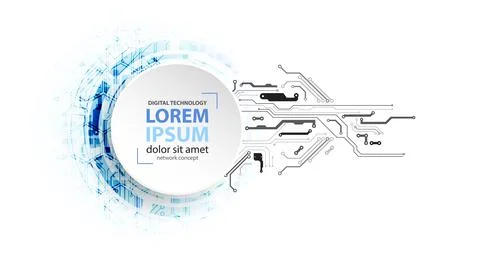 Vector illustration, Hi-tech digital technology and engineering theme Stock Illustration