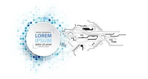 Vector illustration, Hi-tech digital technology and engineering theme Stock Illustration
