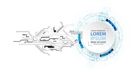 Vector illustration, Hi-tech digital technology and engineering theme Illustrazione stock