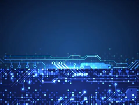 Vector illustration, Hi-tech digital technology and engineering theme Illustrazione stock