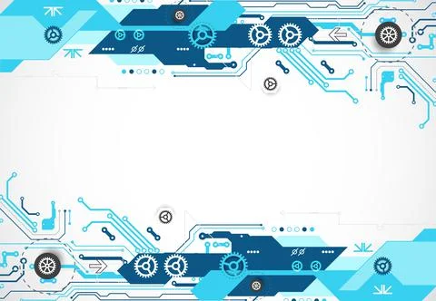Vector illustration, Hi-tech digital technology and engineering theme Stock Illustration