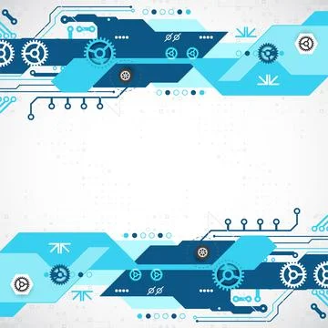 Vector illustration, Hi-tech digital technology and engineering theme Stock Illustration