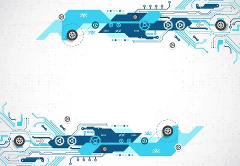 Vector illustration, Hi-tech digital technology and engineering theme 스톡 일러스트