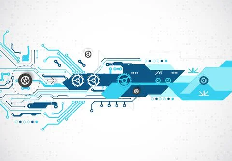 Vector illustration, Hi-tech digital technology and engineering theme Stock Illustration