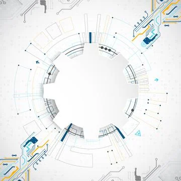 Vector illustration, Hi-tech digital technology and engineering theme Stock Illustration