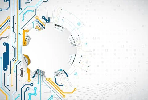 Vector illustration, Hi-tech digital technology and engineering theme 스톡 일러스트