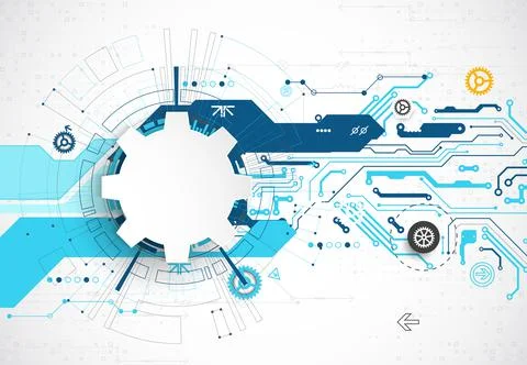Vector illustration, Hi-tech digital technology and engineering theme 스톡 일러스트