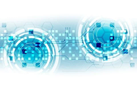 Vector illustration, Hi-tech digital technology and engineering theme Stock Illustration