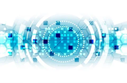 Vector illustration, Hi-tech digital technology and engineering theme Stock Illustration