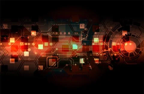 Vector illustration, Hi-tech digital technology and engineering theme 스톡 일러스트