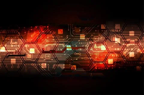 Vector illustration, Hi-tech digital technology and engineering theme 스톡 일러스트