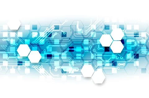Vector illustration, Hi-tech digital technology and engineering theme Stock Illustration