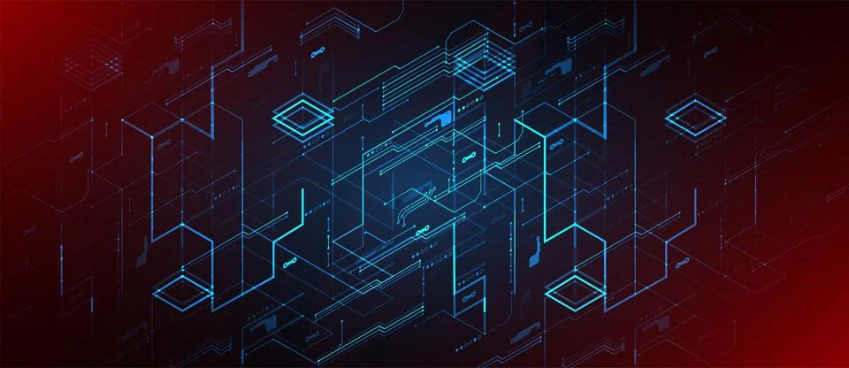 Vector illustration, Hi-tech digital technology and engineering theme 스톡 일러스트