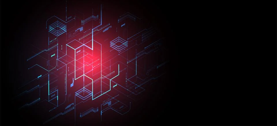 Vector illustration, Hi-tech digital technology and engineering theme Illustrazione stock
