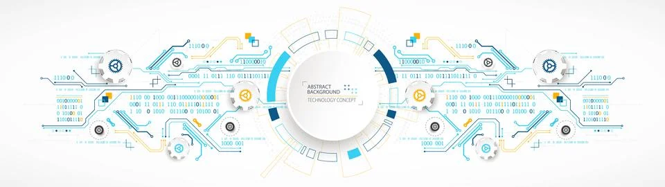 Vector illustration, Hi-tech digital technology and engineering theme 스톡 일러스트