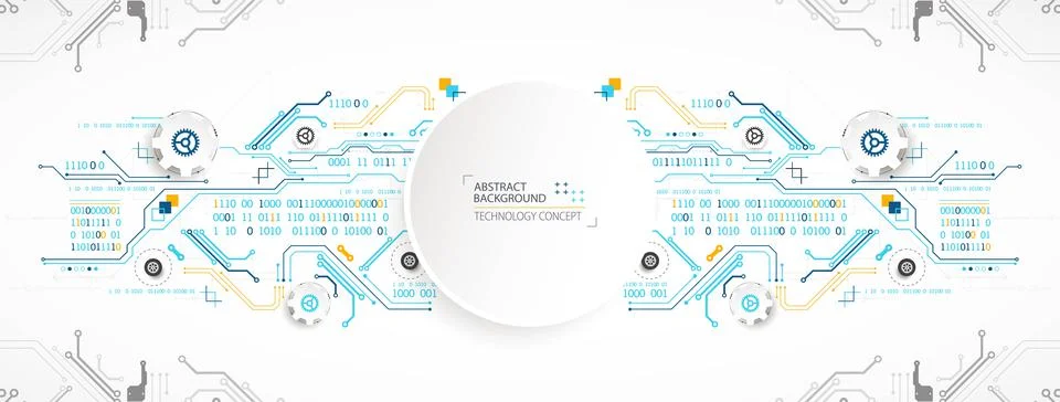 Vector illustration, Hi-tech digital technology and engineering theme 스톡 일러스트